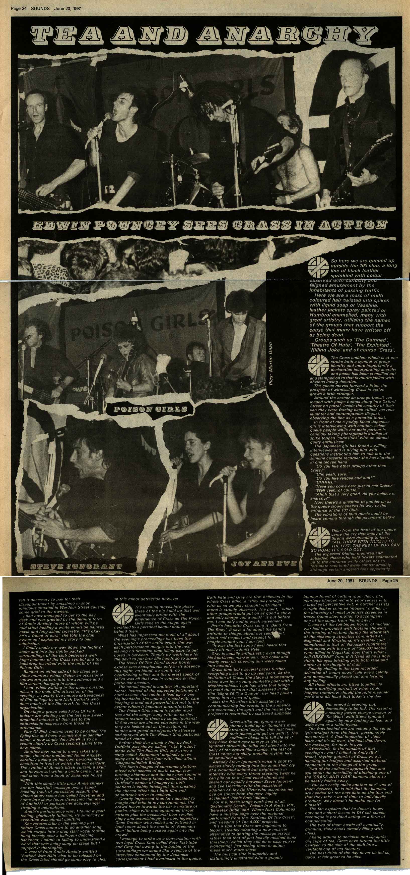 Crass newspaper cutting